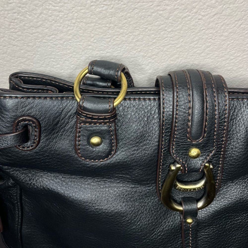 Etienne Aigner Vintage Shoulder Bag Handbag Black Leather Purse Gold Buckle​​​ - Picture 9 of 12